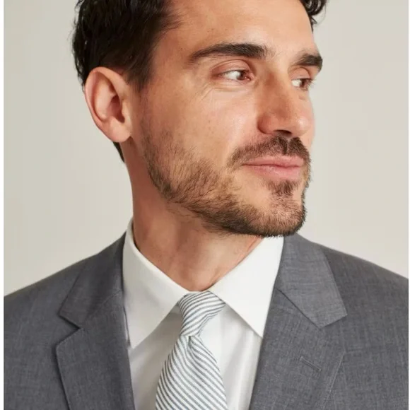 Bonobos jetsetter stretch wool blazer in grey, 38R Slim fit